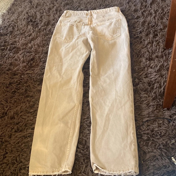 Free people distressed khaki denim jeans size 26 - Picture 6 of 8